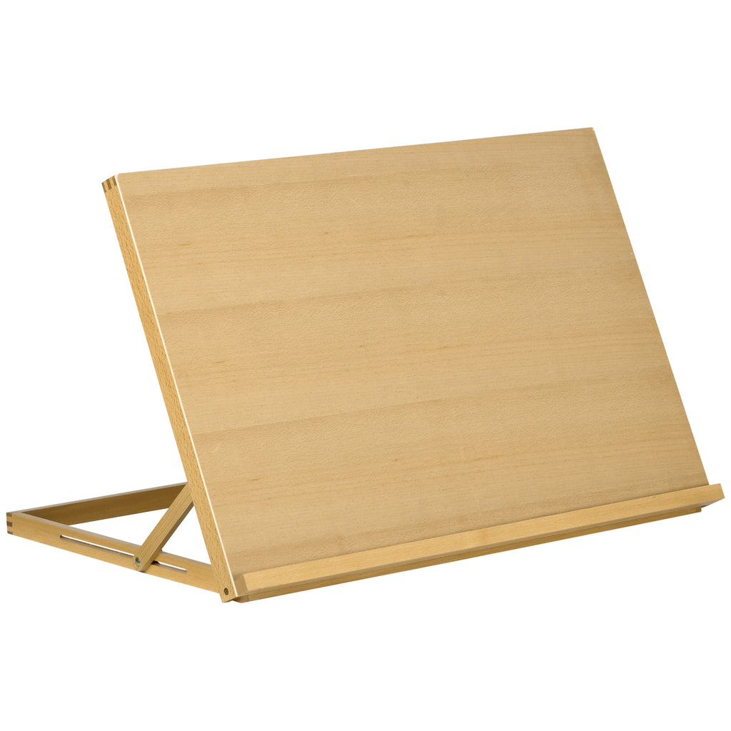 Tischstaffelei Klappbar 75,8x51cm Verstellbar Sitzstaffelei aus Buchenholz