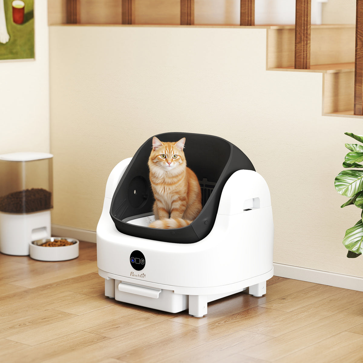 Selbstreinigende Katzentoilette, 42,7L Katzenklo für Katzen 1-5 kg