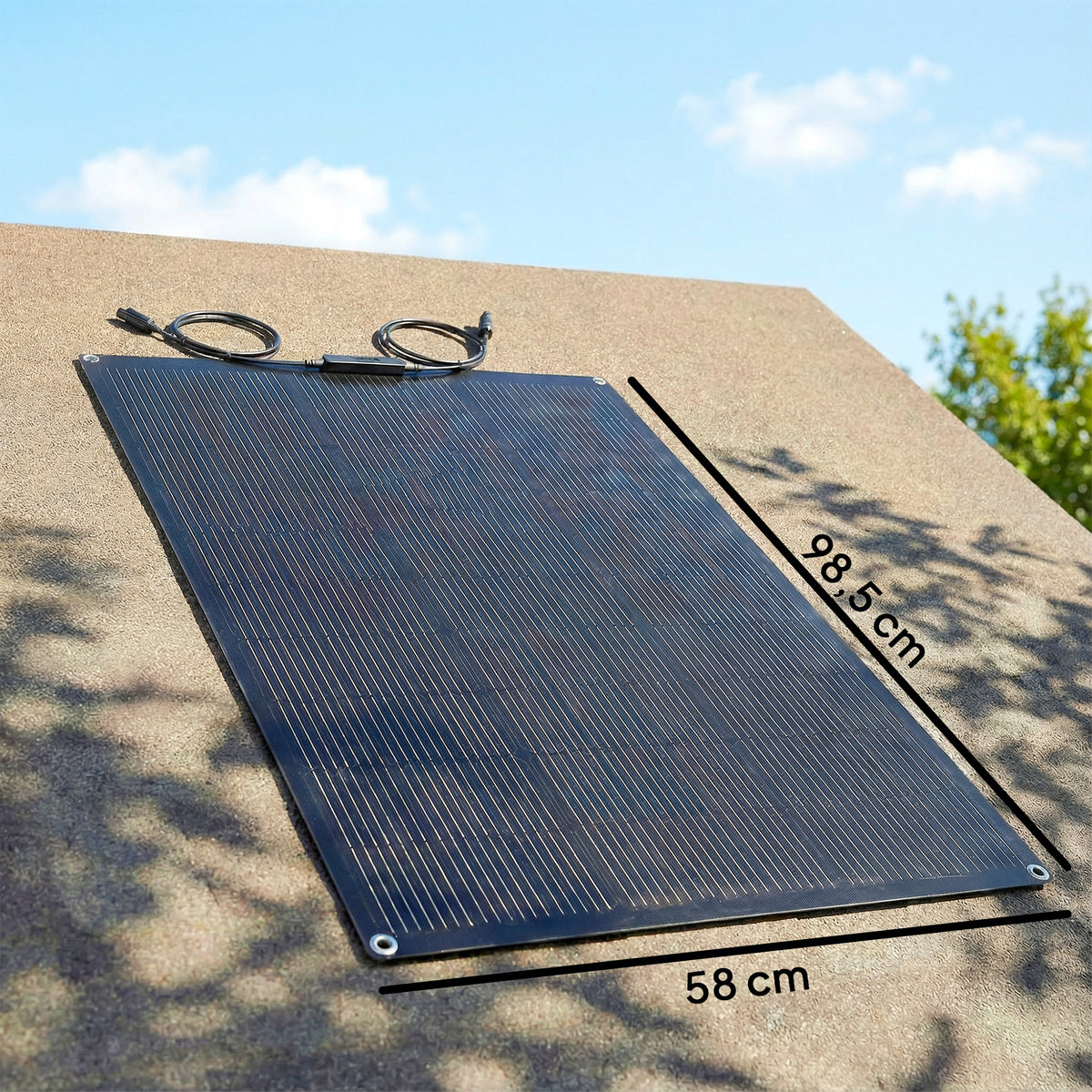 Solarpanel 100W 18V Tragbares Outdoor Solarladegerät mit 2 USB, LCD-Anzeige IP67 Wasserdicht