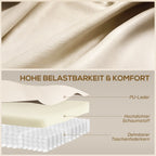 Massagesessel mit Wipp-, Liege- & Wärmefunktion, 3 Modi, drehbar, Cremeweiß