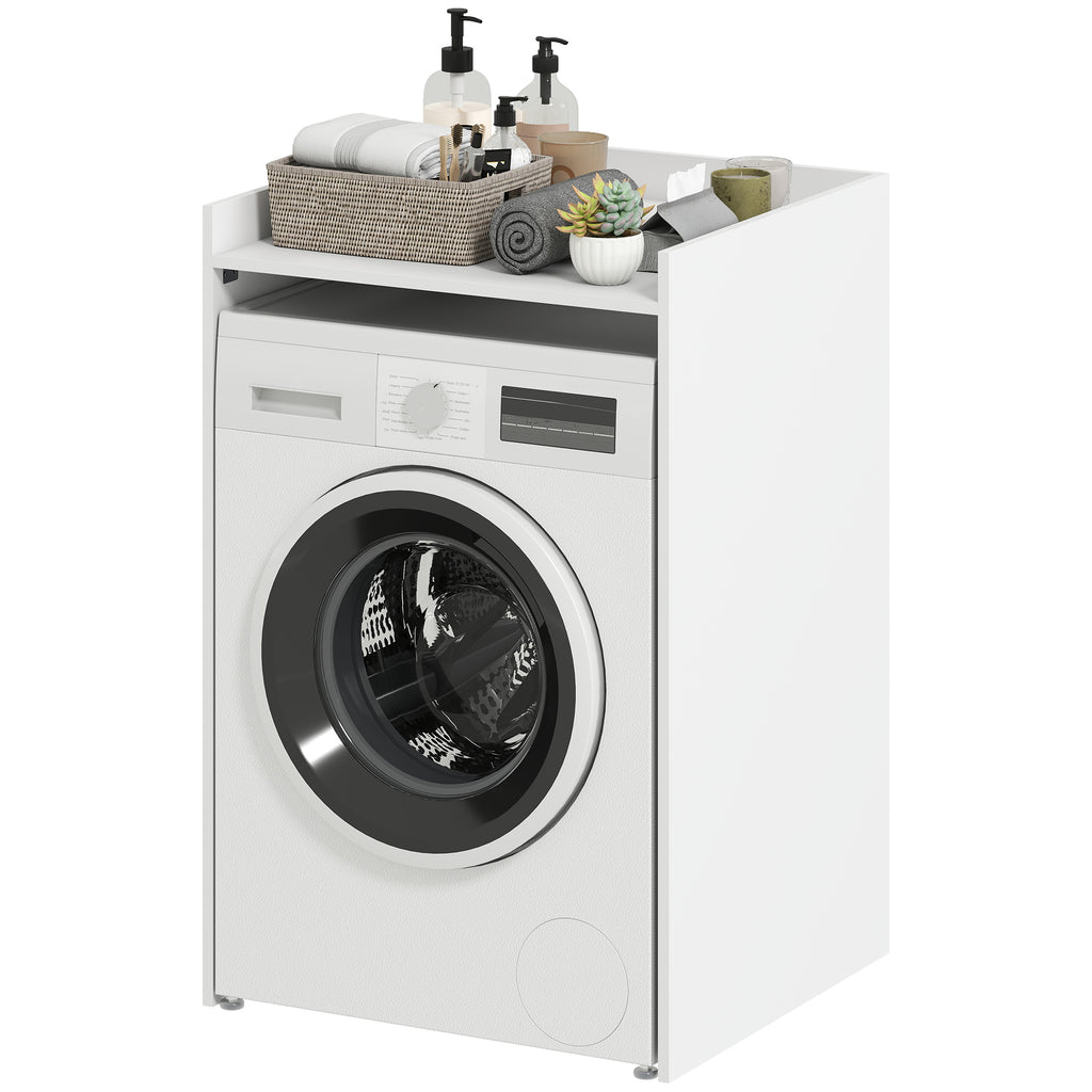 Badezimmerschrank Nischenschrank mit offen Regal, Badschrank f¨¹r Badezimmer, kleine R?ume, 64 x 60 x 97,5 cm, Wei?