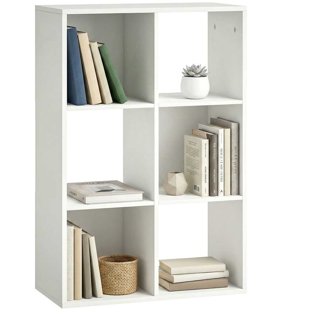 Bücherregal Standregal mit 3 Ebenen Schmal Regal mit Kippschutz Aufbewahrungsregal für Wohnzimmer Schlafzimmer Büro Weiß