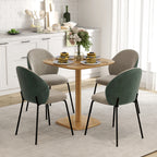 Esstisch, 70 x 70 cm Küchentisch für 4 Personen aus Kautschukholz für Küche, Esszimmer, Natur