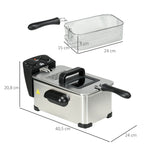 Fritteuse, 3 Liter, 2.000W Leistung, Klarsichtdeckel, k¨¹hler Griff, Schwarz