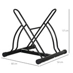 Fahrradständer, Montageständer, Fahrrad Zubehör, Metall, Schwarz, 60 x 54 x 57