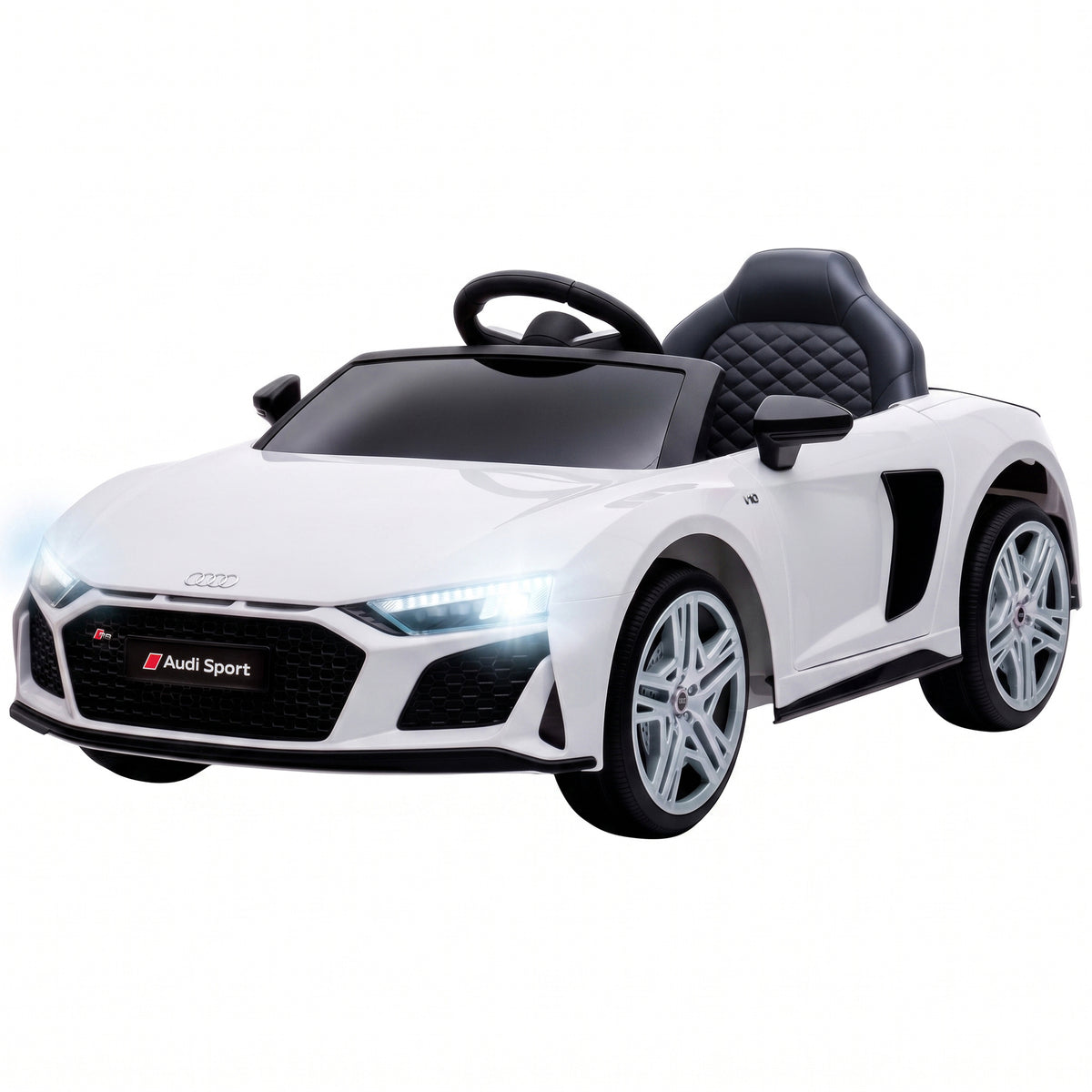 Kinder Elektroauto Audi R8 12V Kinderauto Fernbedienung Weiß