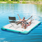 Luftmatratze Pool Klappbar Badeinsel Aufblasbare Wasserhängematte Rutschfest Wasser Matratze Pool Spielzeug für Erwachsene Schwimminsel für Pool See 304 x 204 x 15 cm