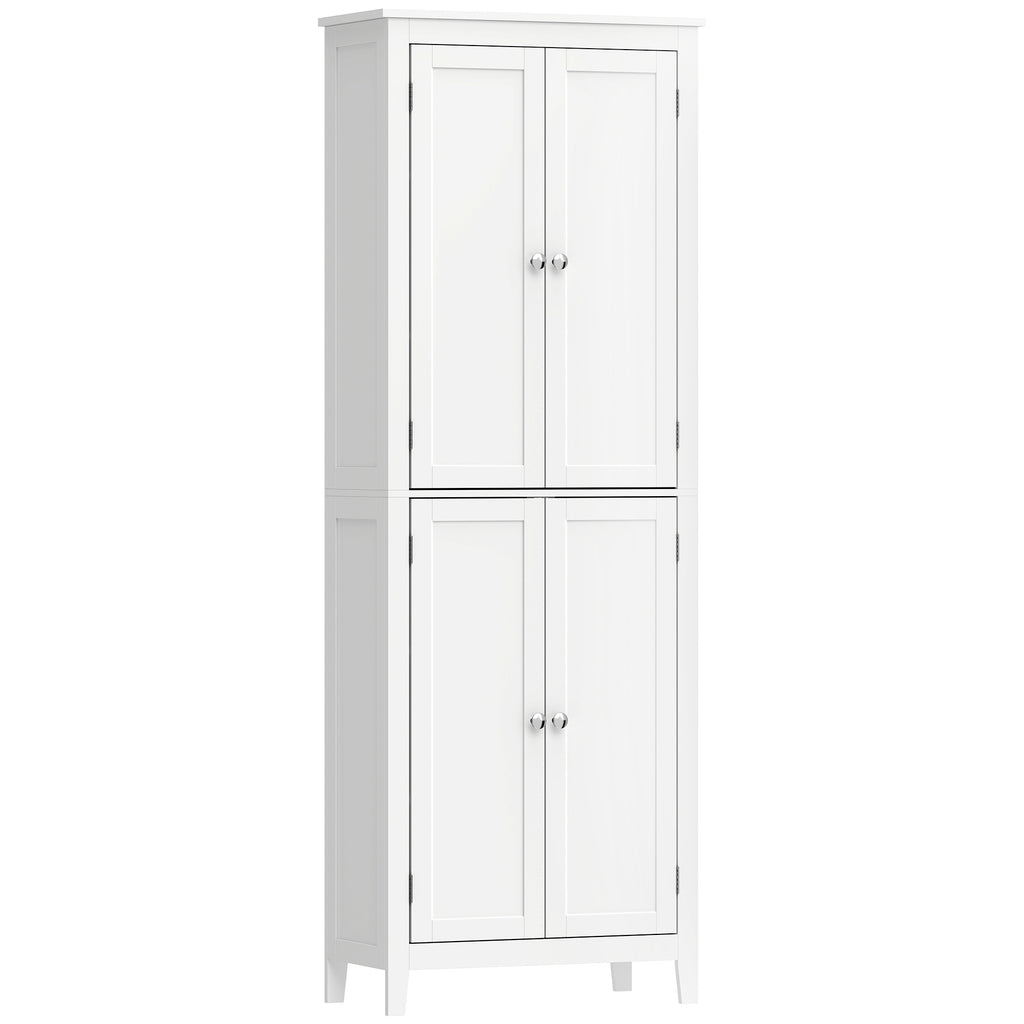 170 cm Tall Bathroom Storage Cabinet, Freestanding Narrow Bathroom Cabinet with Adjustable Shelves for Laundry Room