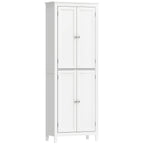 170 cm Tall Bathroom Storage Cabinet, Freestanding Narrow Bathroom Cabinet with Adjustable Shelves for Laundry Room