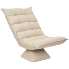 Relaxsessel Lesesessel, drehbar, Leinenoptik, 62 cm x 70 cm x 95 cm, Beige