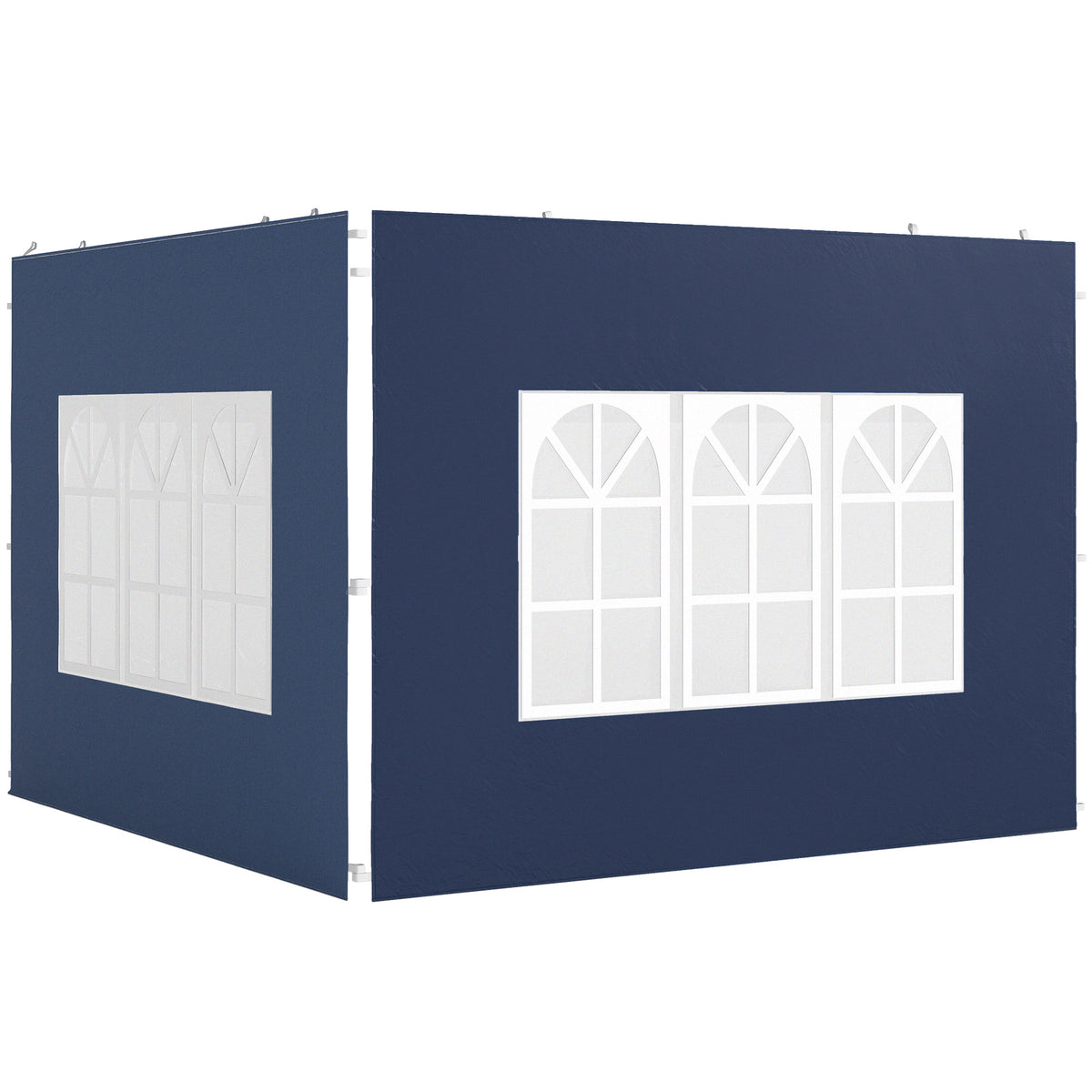 Set of Two 3 x 3(m) Gazebo Frame Replacement Walls - Blue