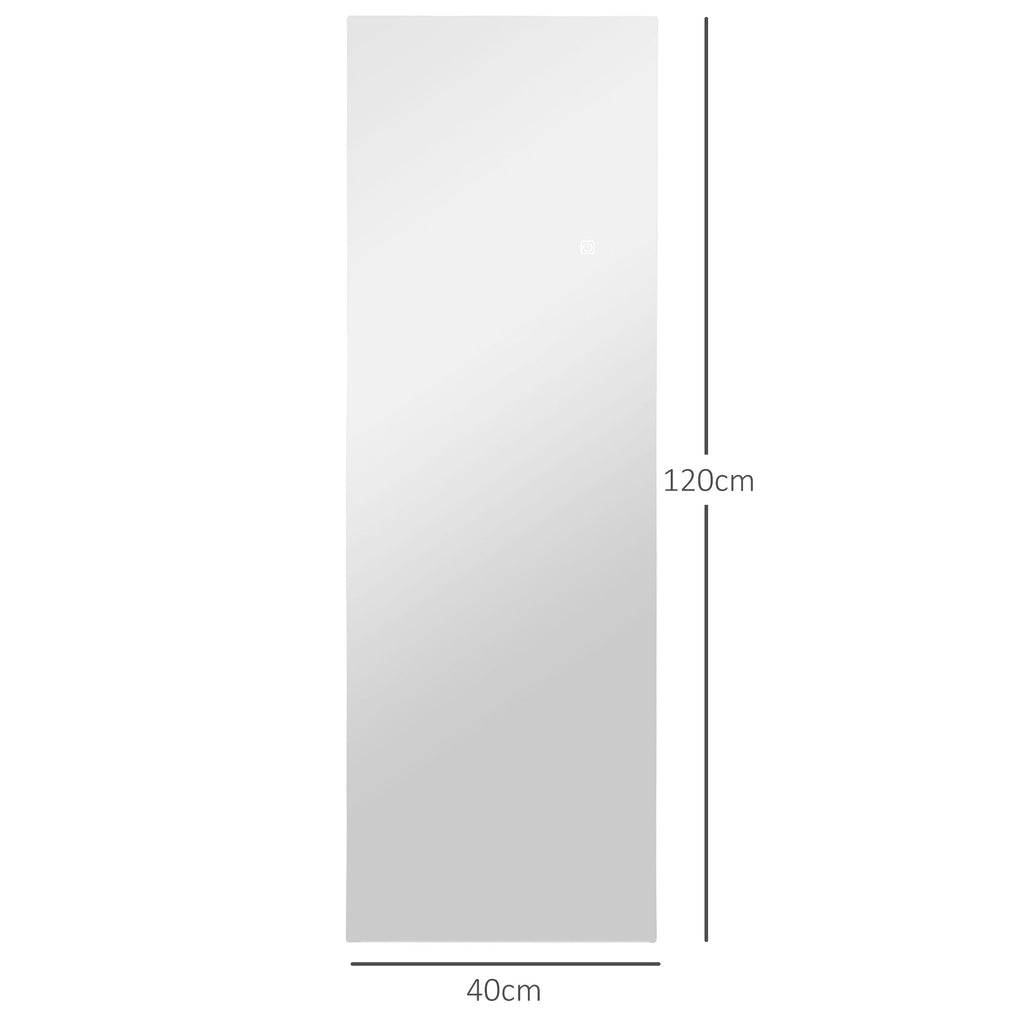 LED Ganzk?rperspiegel, dimmbar, rahmenlos, Touch-Steuerung, 40 x 120 cm