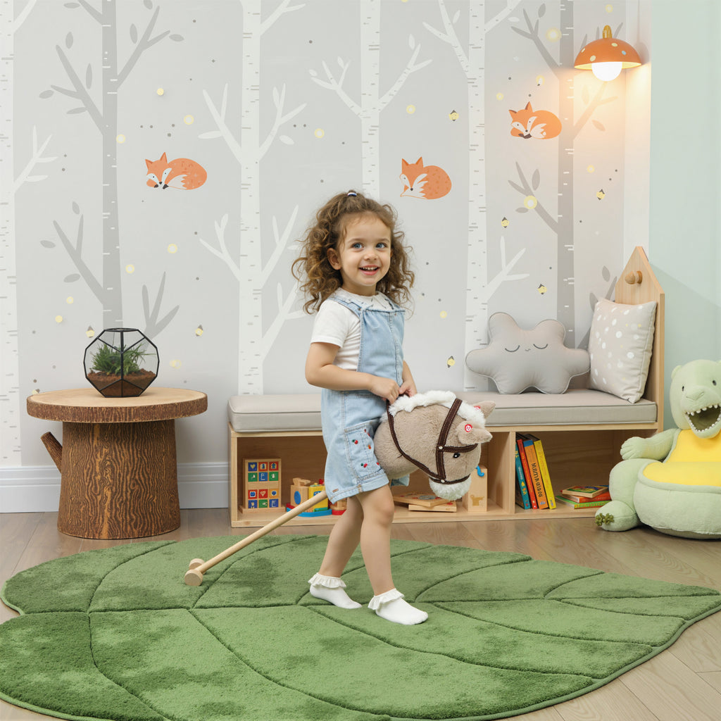 Steckenpferd Kinder Steckenpferde mit Sound, Rolle, Stockpferd zum Reiten f¨¹r Kinder 24+ Monate, Grau
