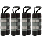 Sands?cke f¨¹r Pavillons, 4er-Set, 48 kg, ohne Sand, mit Fixierriemen, wetterfest, Schwarz