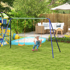 Kinder-Schaukelgestell mit 2 Schaukelsitzen, für 3-8 Jahre, Stahl, 2,7 x 1,6 x 1,8 m