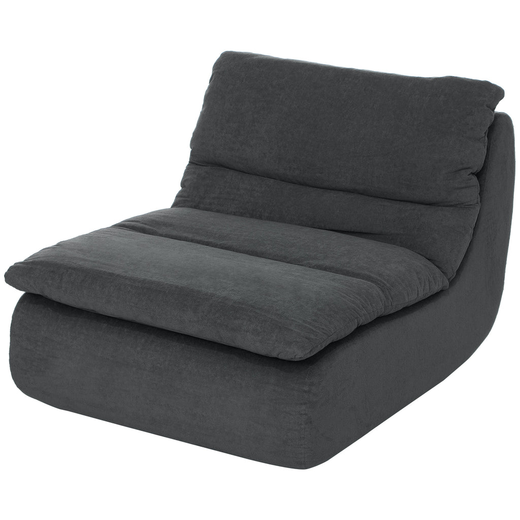 Schaumstoff-Bodensessel, Liegesessel, Lounge-Sessel f¨¹r Wohnzimmer, Schlafzimmer, Grau