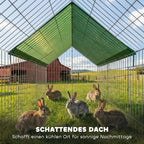 Kleintierstall Entenstall mit Spitzdach 180 x 75 x 75 cm Grün