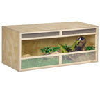Terrarium für Reptilien/Amphibien, Glasschiebetüren, Lüftungsgitter, 120x50x50cm