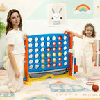 4-in-1 Spiele-Set, Vier Gewinnt, h?henverstellbar, Netz-Tasche, Kunststoff, Bunt