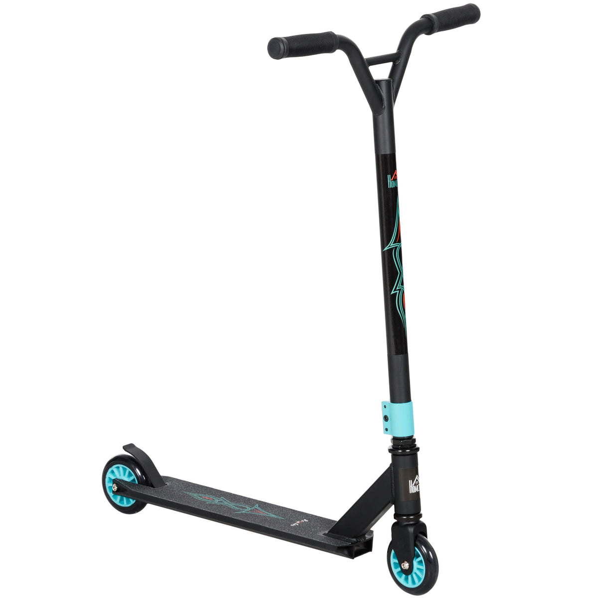 Pro Stunt-Scooter, Tretroller für Freestyle Tricks, Aluminium, Metall, Kunstleder, für Kinder und Erwachsene, Grün