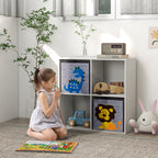 Aufbewahrungsregal für Kinder, Würfel, Schubladen, MDF, Kippschutz, Weiß