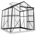 Gewächshaus Treibhaus Frühbeet, wetterbeständig, 192 x 192 x 203 cm, Schwarz
