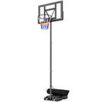 Basketballkorb Outdoor 135-305cm schnell Höhenverstellbar Basketballständer mit 110x70cm bruchsichere Rückwand 2 Rädern
