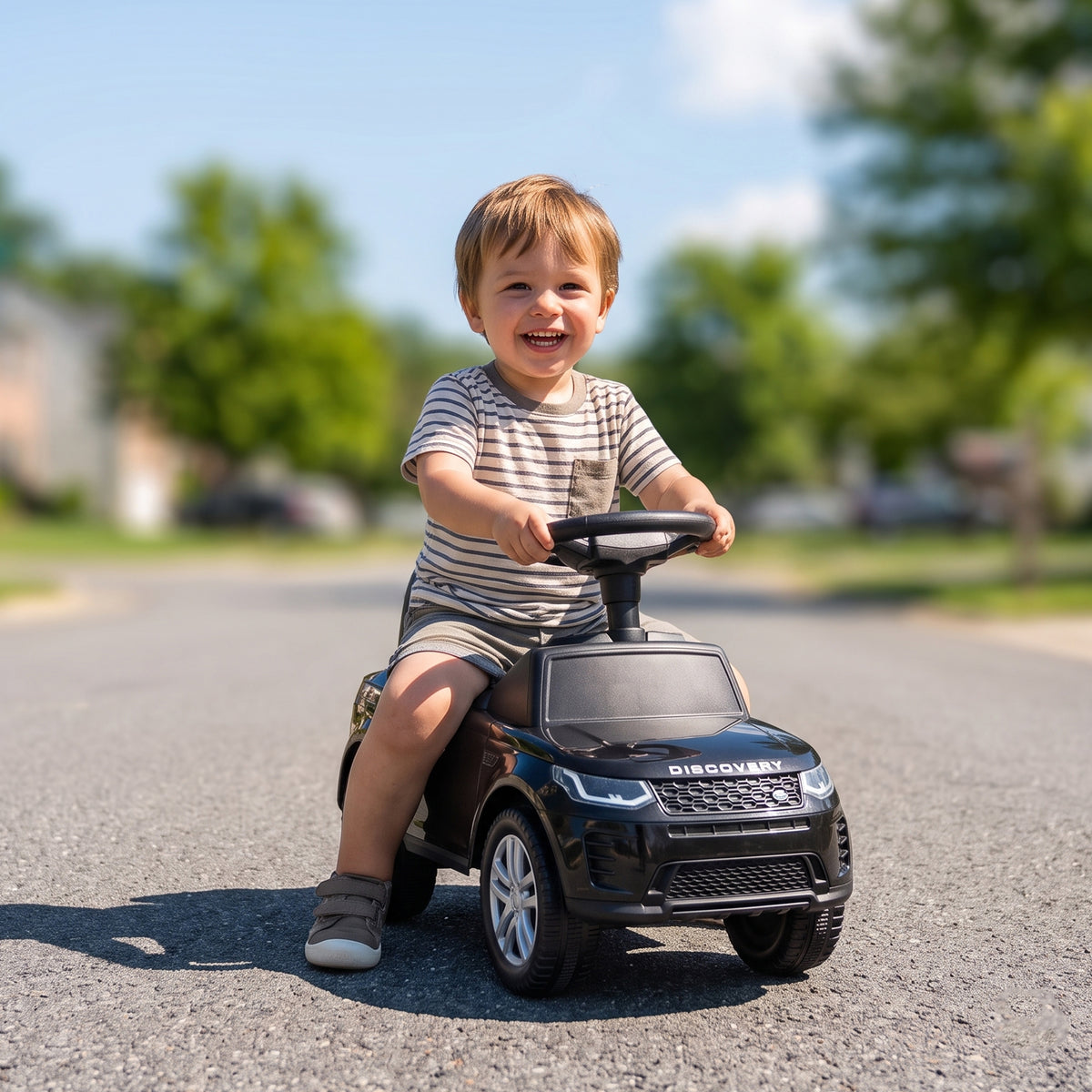 Land Rover Licensed Toddler Ride on Car with Horn, Engine Sounds, Under-Seat Storage, for 18-36 Months, Black