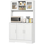 K¨¹chenschrank, Skandinavisches Design, 4 Schr?nke, verstellbare Regale, Glast¨¹ren, offene Fl?che, Spanplatte, MDF, Wei?