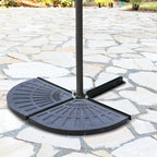  2 Piece Parasol Base, 28 kg Resin Umbrella Stand Weights for Cantilever Parasol with Handles, Bronze Tone
