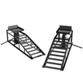 2er-Set hydraulische Auffahrrampe höhenverstellbar Schwellenrampe 3 t Tragkraft, Bordsteinrampe für Reifen bis 23 cm