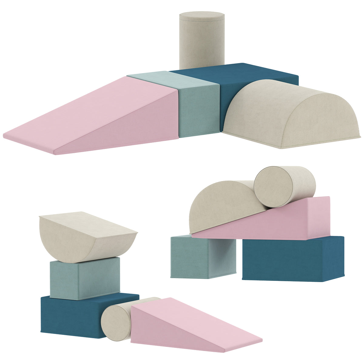 5-teiliges Schaumstoffbl?cke-Set f¨¹r Babys & Kleinkinder, zum Bauen, Spielen, Klettern, Indoor-Set, Schaumstoff, Bunt