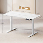 Stehpult höhenverstellbarer Computertisch Schreibtisch, 140 cm x 70 cm x 116 cm, Weiß