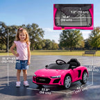 Kinder Elektroauto Audi R8 12V Kinderauto Fernbedienung Rosa