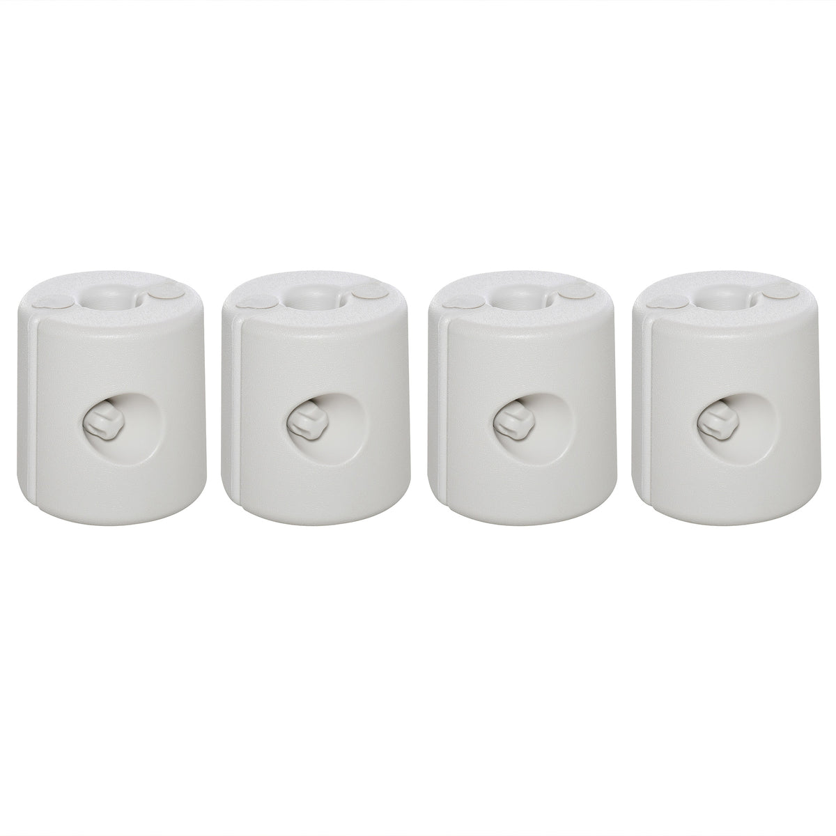4 Pack 36 kg Gazebo Weights, Canopy Tent Weights with Rapid Clip, Gazebo Leg Weights Fill with Sand or Water, White