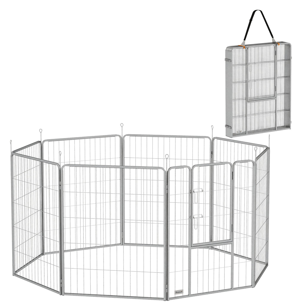Haustiergehege, Hundezaun, Haustierspielplatz, flexibel anpassbar, rostfreier Stahl