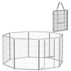 Haustiergehege, Hundezaun, Haustierspielplatz, flexibel anpassbar, rostfreier Stahl