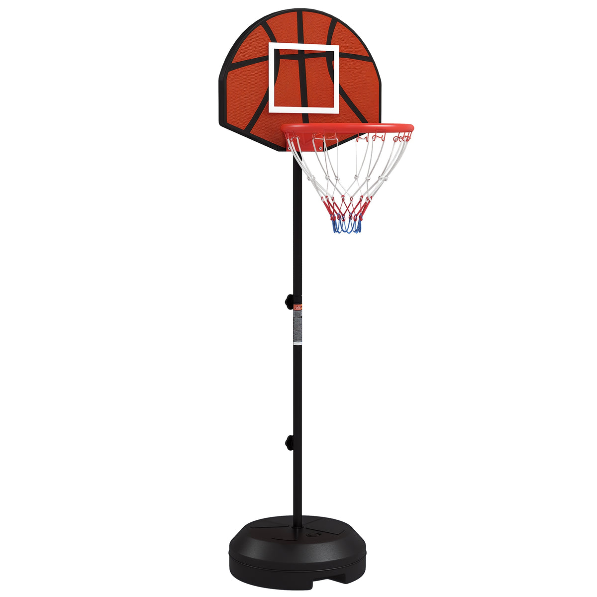 Basketballständer, höhenverstellbar, Magnet-Dartscheibe, 98-148cm, Schwarz