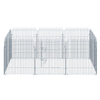 Freilaufgehege Welpenauslauf Welpenzaun Laufstall Welpengitter für Tiere 8-teilig B63 x H76 cm