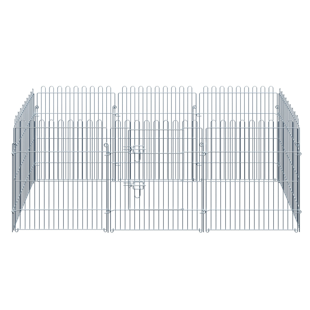 Freilaufgehege Welpenauslauf Welpenzaun Laufstall Welpengitter für Tiere 8-teilig B63 x H76 cm
