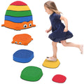 5PCS Sensory Stepping Stones for Toddlers, Frog-Shaped Kids Stepping Stones Set with Anti-Slip Edging for Ages 2-8