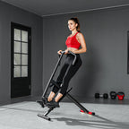 Trainingsmaschine, verstellbar, Metallrohre, Pedale, klappbar, Rot
