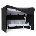220 x 125cm Three-Seater Swing Chair Protective Cover - Black