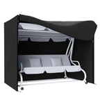 220 x 125cm Three-Seater Swing Chair Protective Cover - Black
