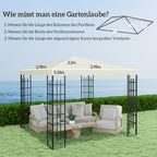 3 x 3(m) Gazebo Frame Replacement - Cream