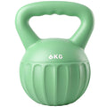 Kettlebell Kugelhantel 6 kg Gewicht-Hantel mit Sand befüllt für Anfänger Zuhause Krafttraining 17 x 17 x 23 cm Grün