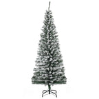 Künstlicher Weihnachtsbaum 180 cm Bleistift Kiefernbaum mit Schnee, 492 Spitzen für drinnen