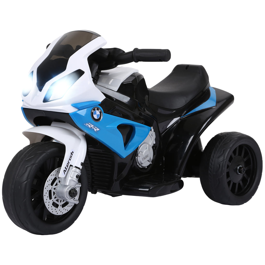 Elektro Motorrad Kinder BMW S1000RR 6V Elektromotorrad mit Scheinwerfer Musik 2,5 km/h für Kinder 18-36 Monaten Blau