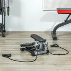 Mini Stepper, Compact Step Machine Exerciser for Home Workouts, with Resistance Bands, LCD Monitor, Non-Slip Pedals
