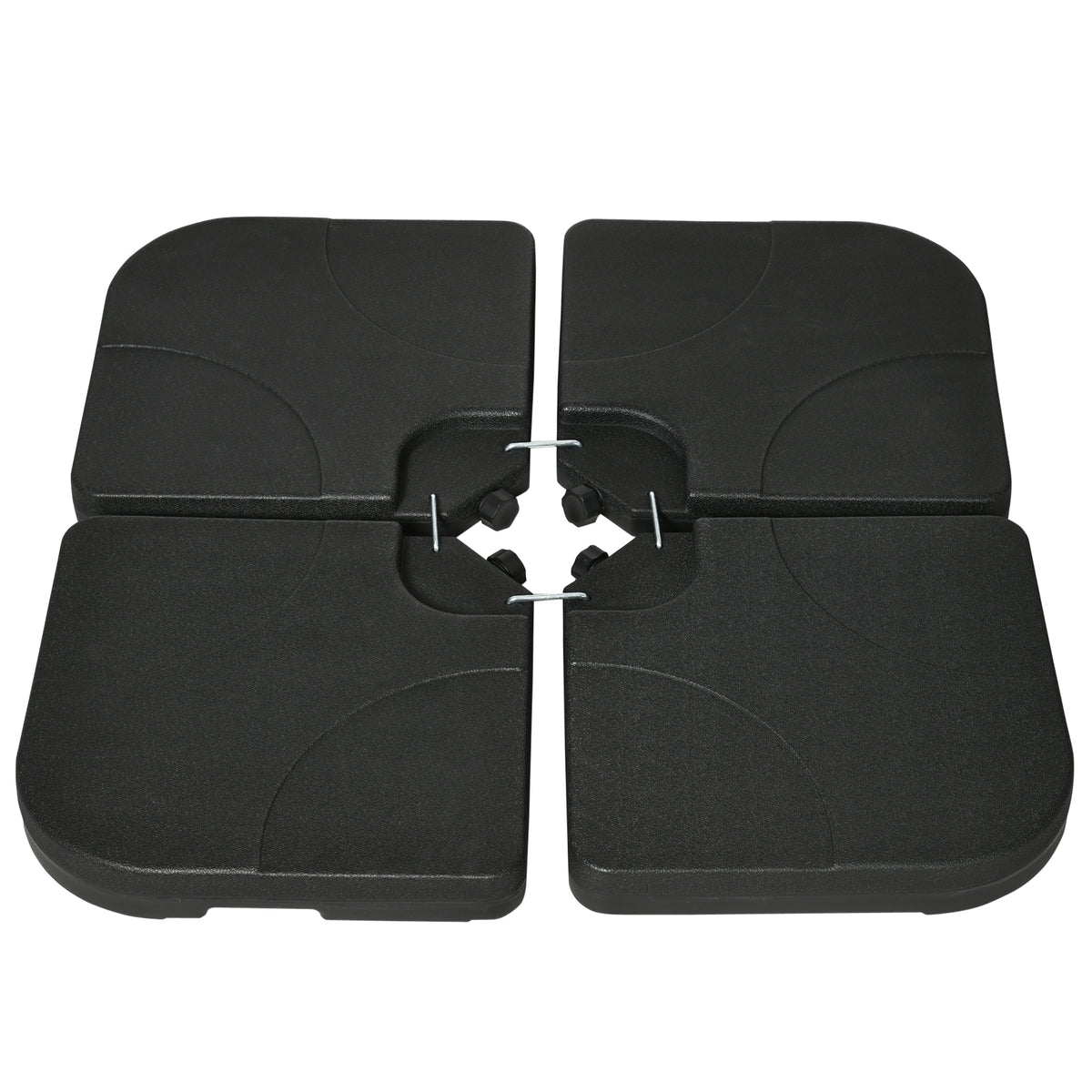 Gewichtsplatten f¨¹r Sonnenschirmst?nder, bef¨¹llbar, wetterbest?ndig, 104 cm x 104 cm x 7,5H cm, Schwarz